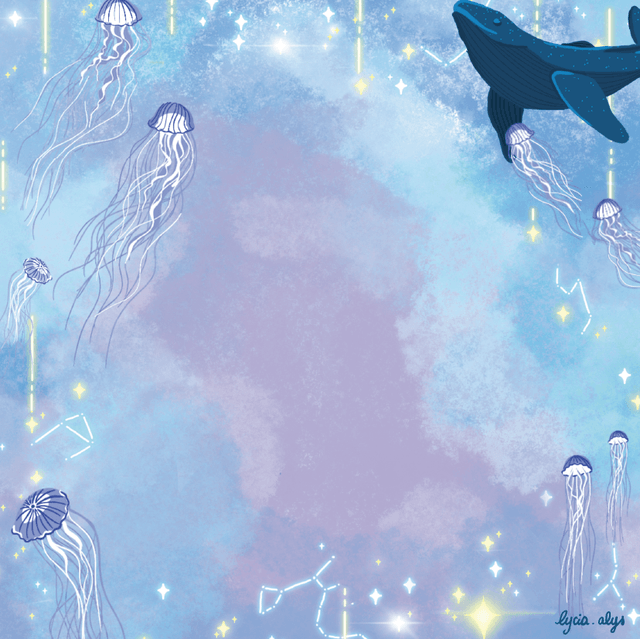 Memo pad - baleines