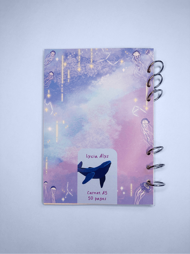 Carnet spirale - baleine