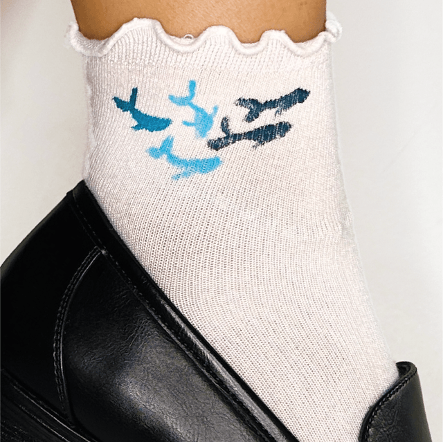 Chaussettes poissons dentelles