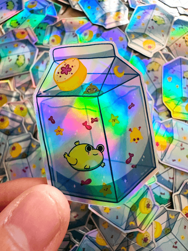 Froggy milk - sticker