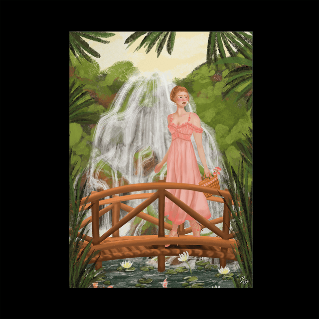 Waterfall - carte postale