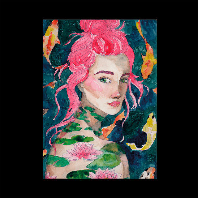 Portrait Lotus - carte postale