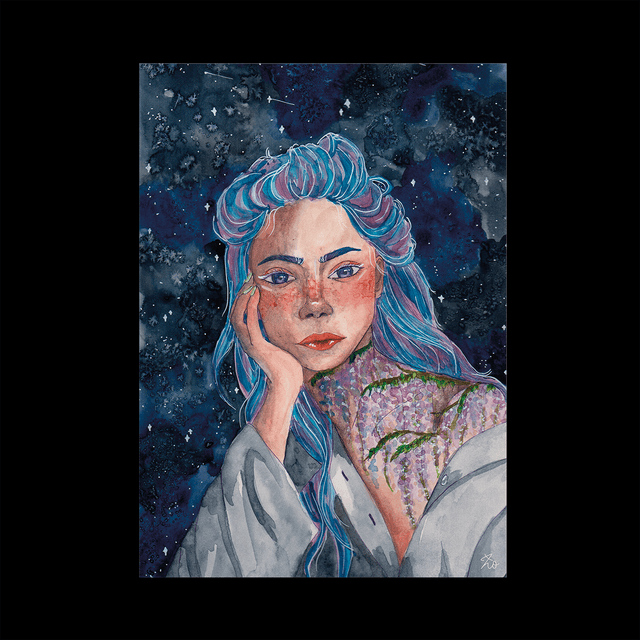 Portrait Wisteria - carte postale