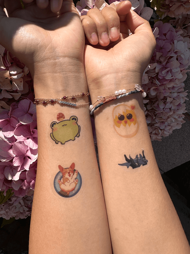 Tatouage temporaire Froggy ou Corgi