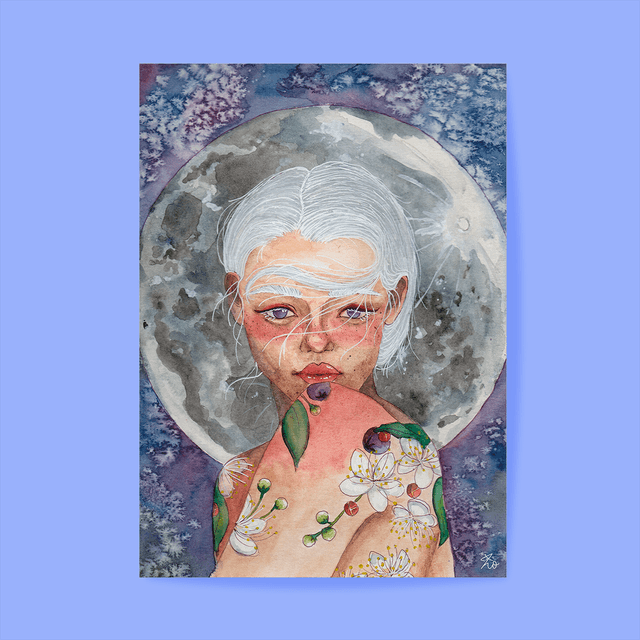 Portrait Moon - carte postale