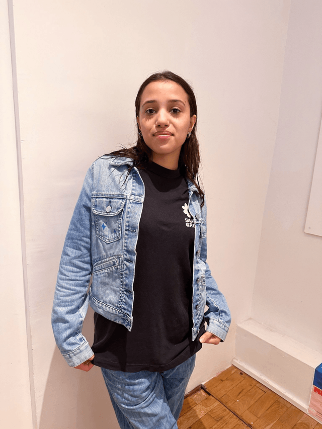 Veste en jean carpe Koï