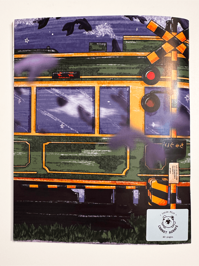 Carnet agrafé - train japonais