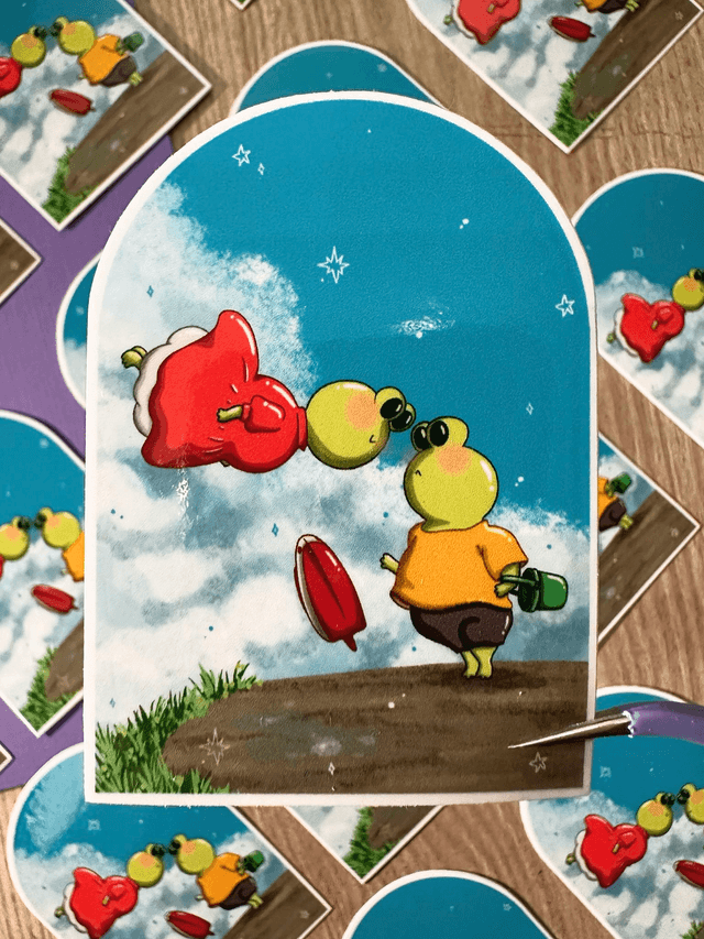Ponyo sur la falaise - sticker