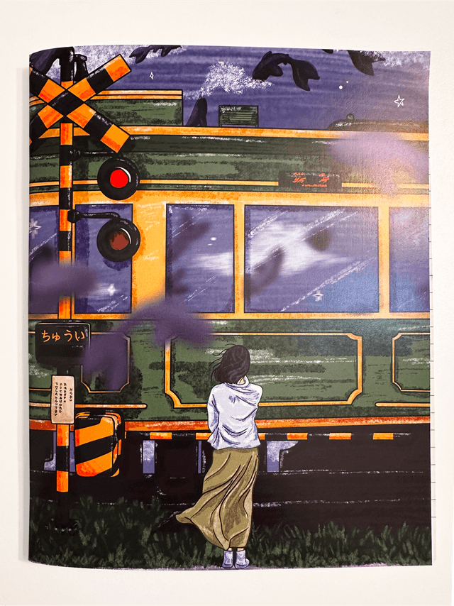 Carnet agrafé - train japonais