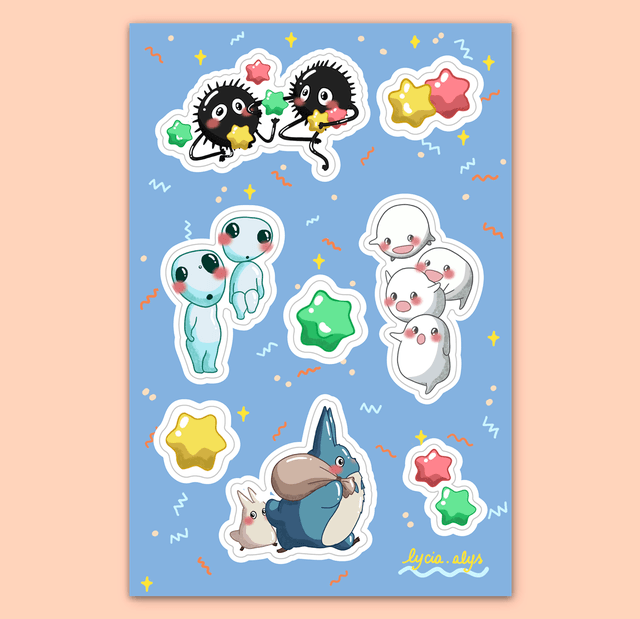 Ghibli 1 - planche de stickers