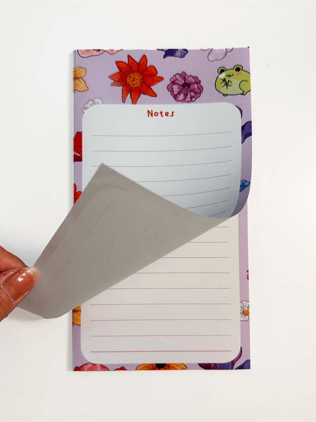 Grand memo pad - fleurs
