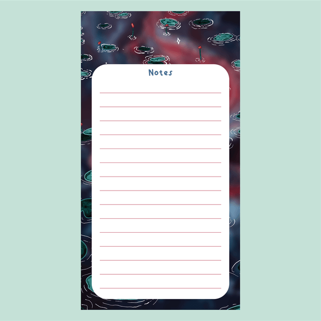 Grand memo pad - nénuphar galaxie